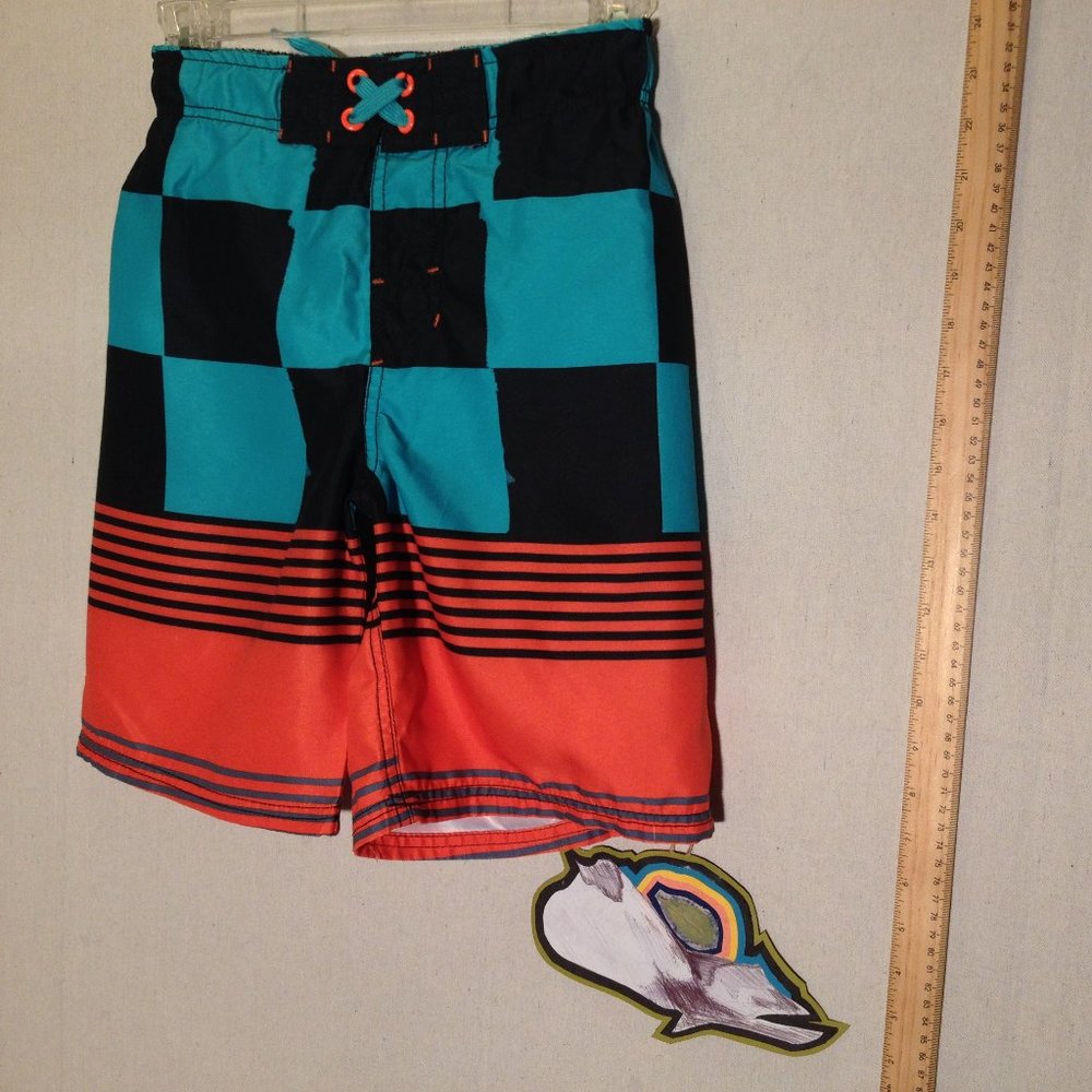 🎈 CHEROKEE Blue, Black, Orange Shorts Size M